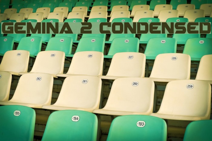 Gemina 2 Condensed Font examples