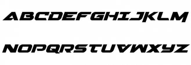 Gemina 2 Expanded Italic फ़ॉन्ट अपरकेस