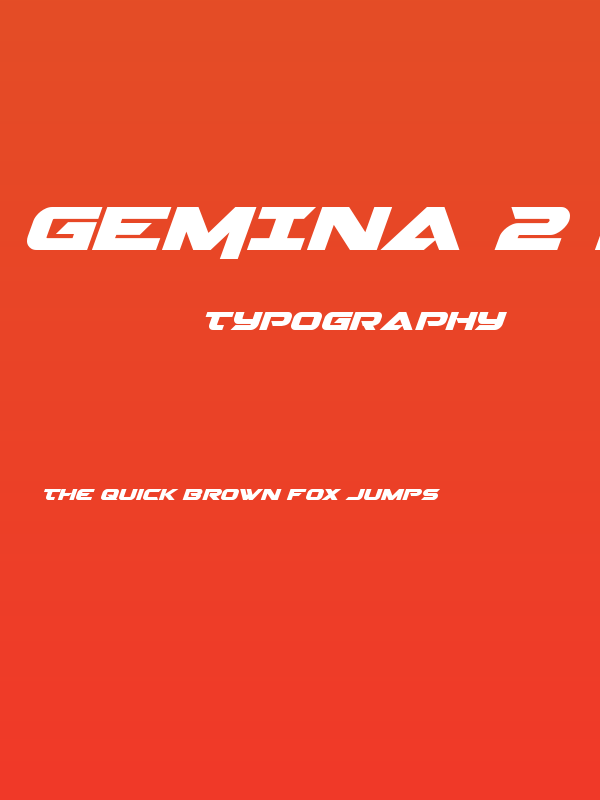 Gemina 2 Expanded Italic Poster