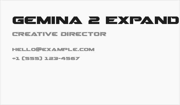 Gemina 2 Expanded Business Card