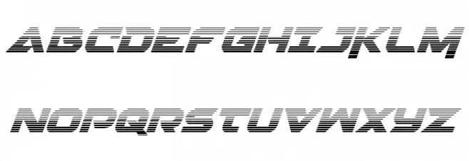 Gemina 2 Gradient Italic 字体 大写
