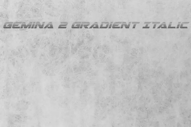 Gemina 2 Gradient Italic Font examples