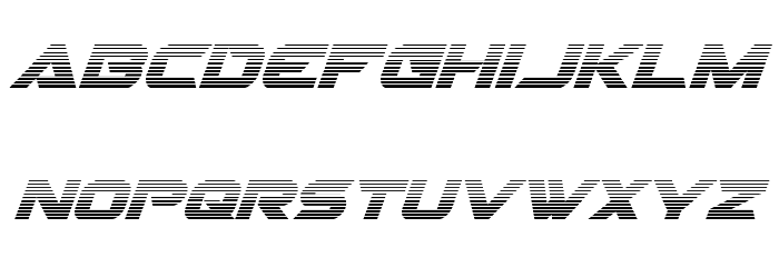 Gemina 2 Gradient Italic Font LOWERCASE