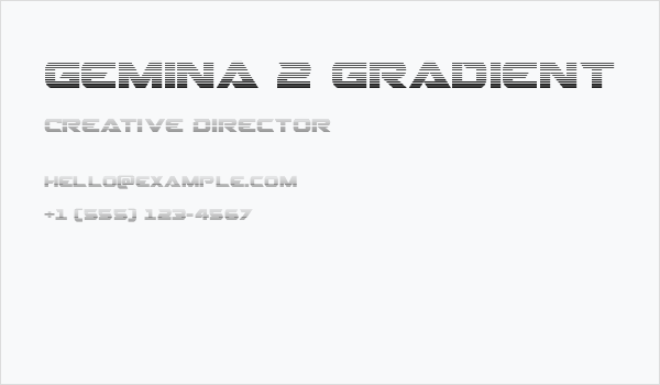 Gemina 2 Gradient Business Card