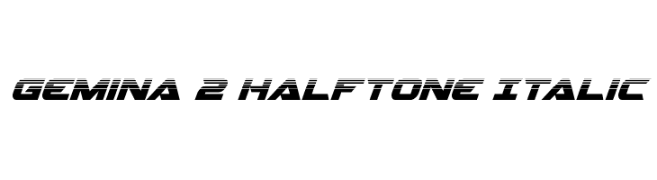 Gemina 2 Halftone Italic Font