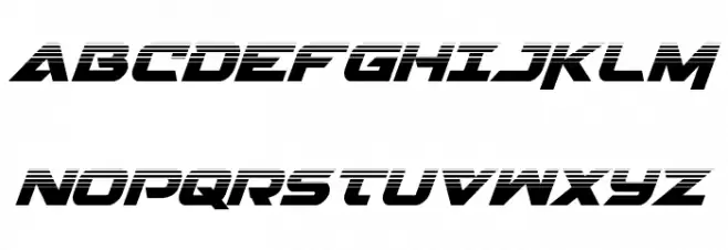 Gemina 2 Halftone Italic 字体 大写