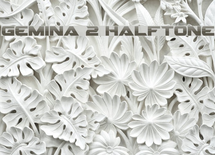 Gemina 2 Halftone Font examples