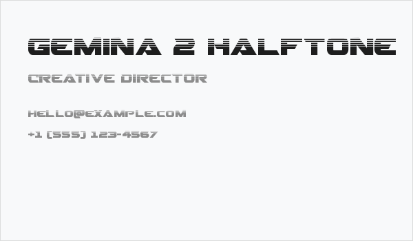 Gemina 2 Halftone Business Card