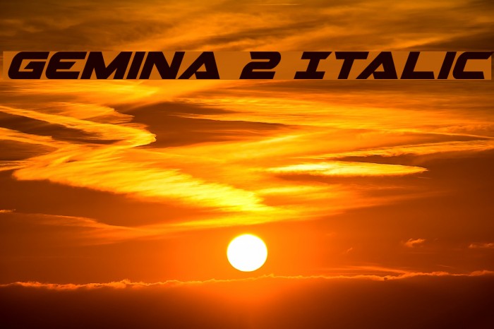 Gemina 2 Italic Example 1