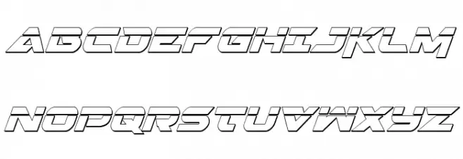 Gemina 2 Laser 3D Italic フォント 大文字