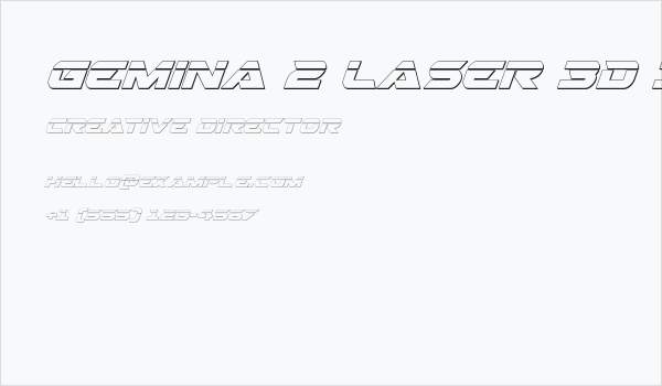 Gemina 2 Laser 3D Italic Business Card