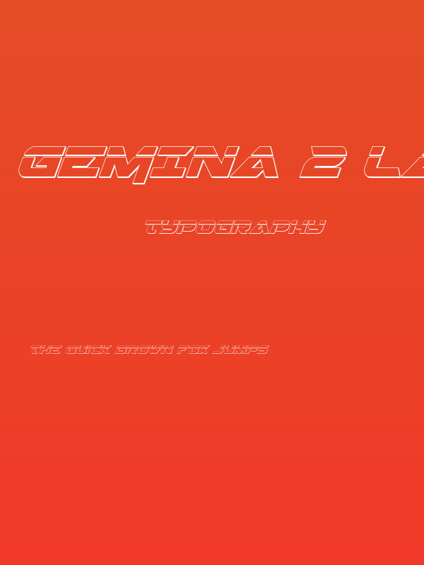 Gemina 2 Laser 3D Italic Poster