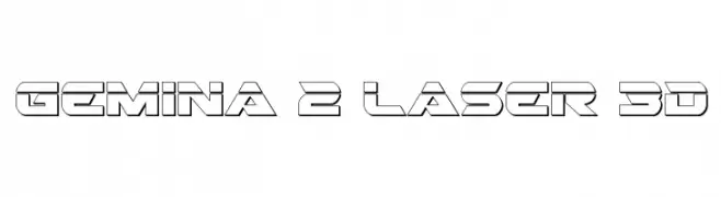 Gemina 2 Laser 3D  Frei Schriftart Herunterladen