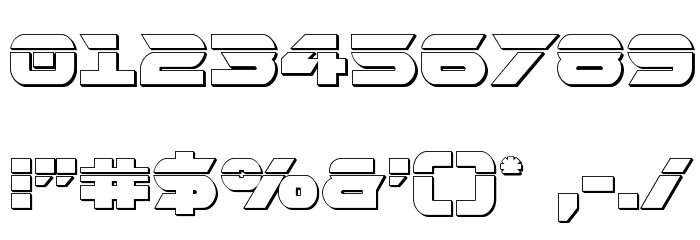 Gemina 2 Laser 3D Font OTHER CHARS
