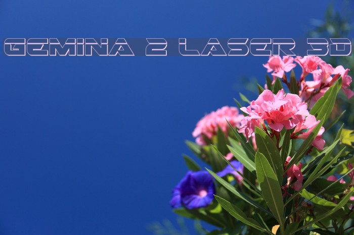 Gemina 2 Laser 3D Font examples