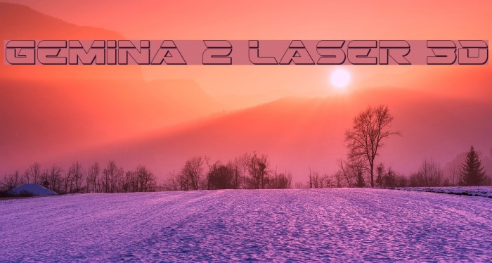 Gemina 2 Laser 3D Font examples