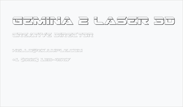 Gemina 2 Laser 3D Business Card