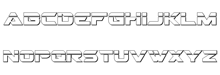 Gemina 2 Laser 3D Font LOWERCASE
