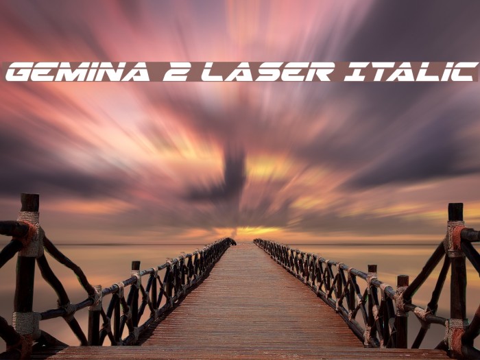 Gemina 2 Laser Italic Font examples