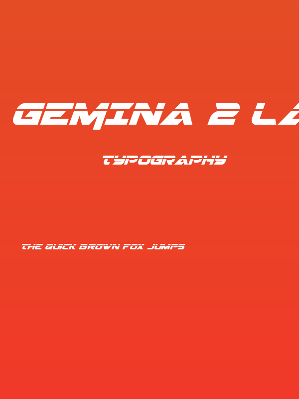 Gemina 2 Laser Italic Poster