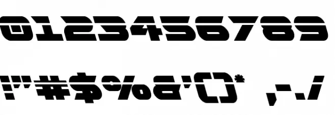 Gemina 2 Laser Leftalic Font OTHER CHARS