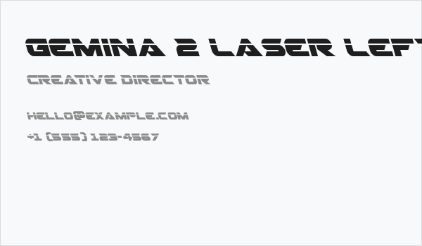 Gemina 2 Laser Leftalic Business Card