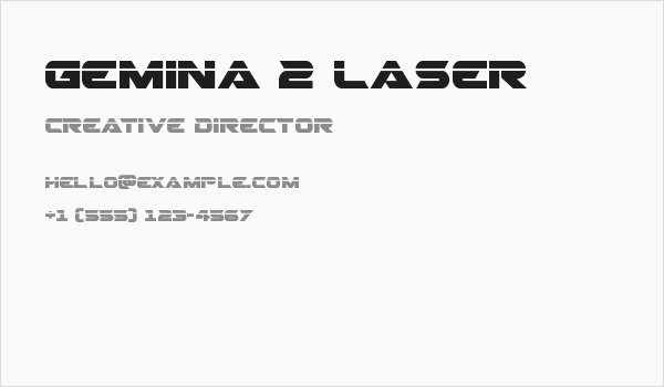 Gemina 2 Laser Business Card