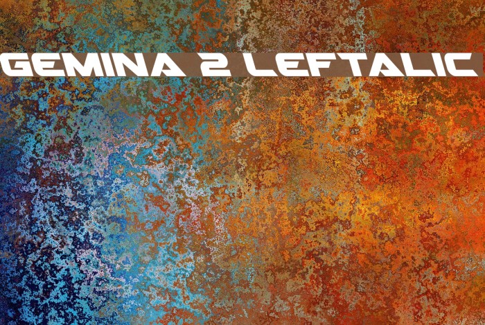Gemina 2 Leftalic फ़ॉन्ट examples