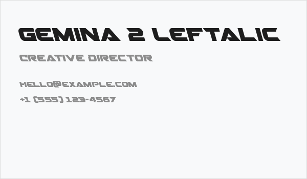 Gemina 2 Leftalic Business Card