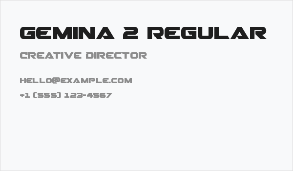 Gemina 2 Regular Business Card