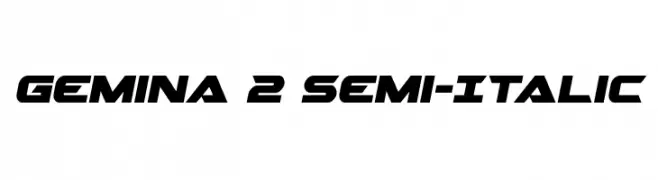 Gemina 2 Semi-Italic  नि: शुल्क फ़ॉन्ट्स डाउनलोड