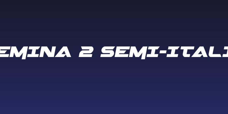 Gemina 2 Semi-Italic Social Header