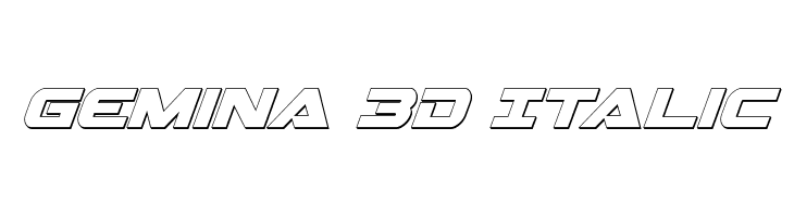 Gemina 3D Italic Font