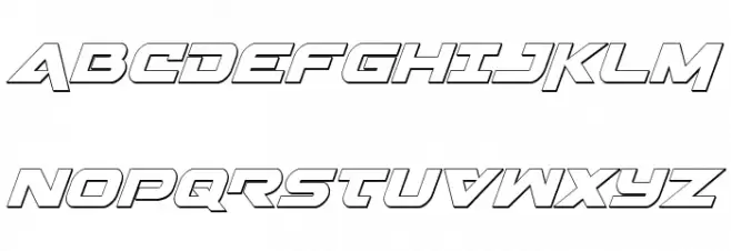 Gemina 3D Italic Font UPPERCASE