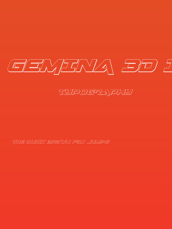 Gemina 3D Italic Poster