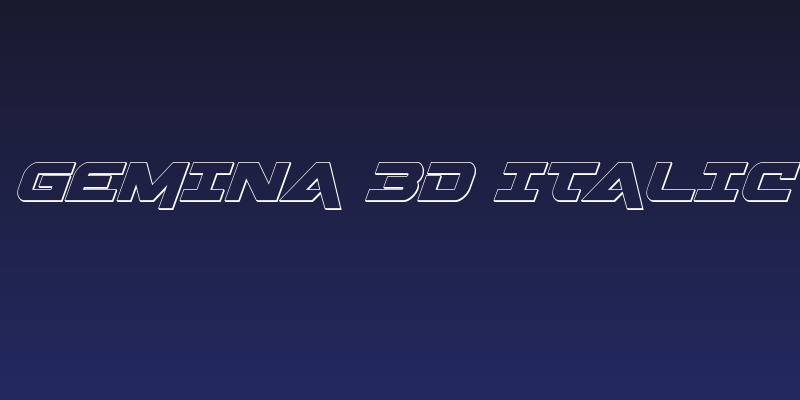 Gemina 3D Italic Social Header