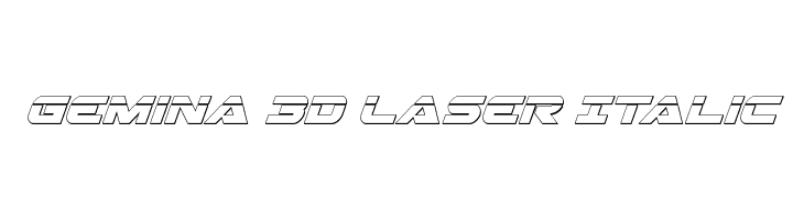 Gemina 3D Laser Italic Font