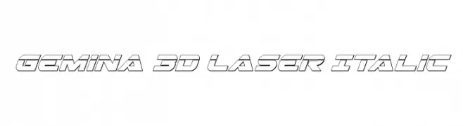 Gemina 3D Laser Italic  les polices de caractères gratuit tlcharger