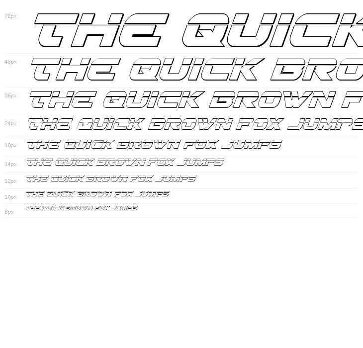 Gemina 3D Laser Italic Waterfall