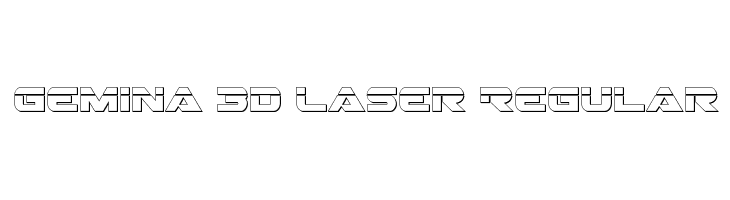 Gemina 3D Laser Regular  font caratteri gratis