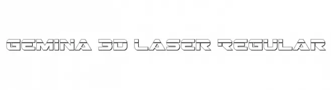 Gemina 3D Laser Regular  les polices de caractères gratuit tlcharger