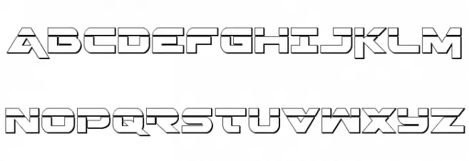 Gemina 3D Laser Regular 字体 大写