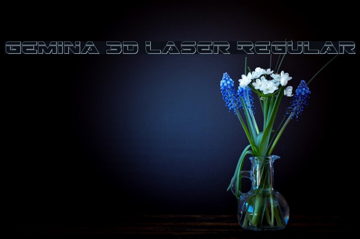 Gemina 3D Laser Regular Font examples