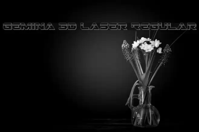 Gemina 3D Laser Regular Font examples