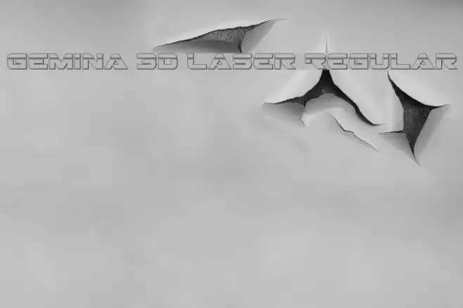 Gemina 3D Laser Regular Font examples