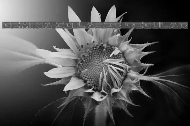 Gemina 3D Laser Regular Font examples
