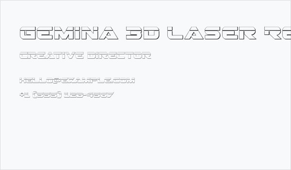 Gemina 3D Laser Regular Business Card