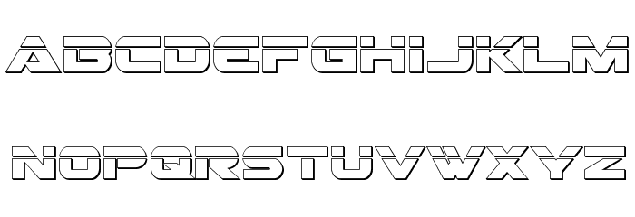 Gemina 3D Laser Regular Font LOWERCASE