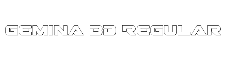 Gemina 3D Regular  नि: शुल्क फ़ॉन्ट्स डाउनलोड