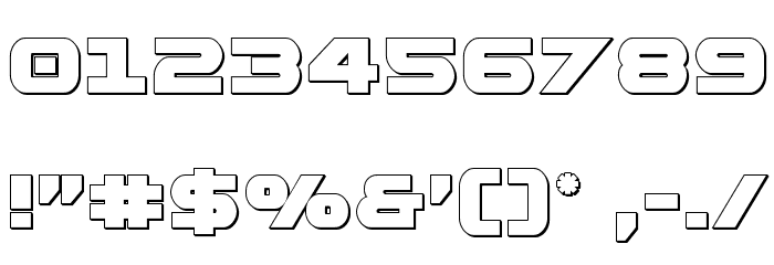 Gemina 3D Regular Font OTHER CHARS